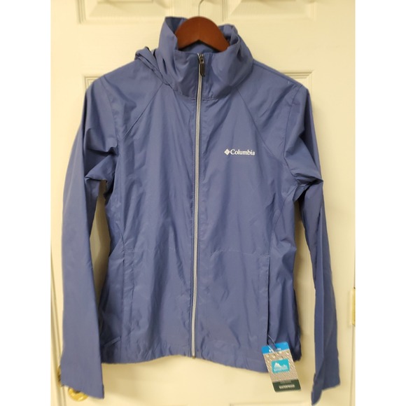 Columbia Jackets & Blazers - Columbia Women's Waterproof Hooded Jacket Blue Medium Lightweight Switchback III